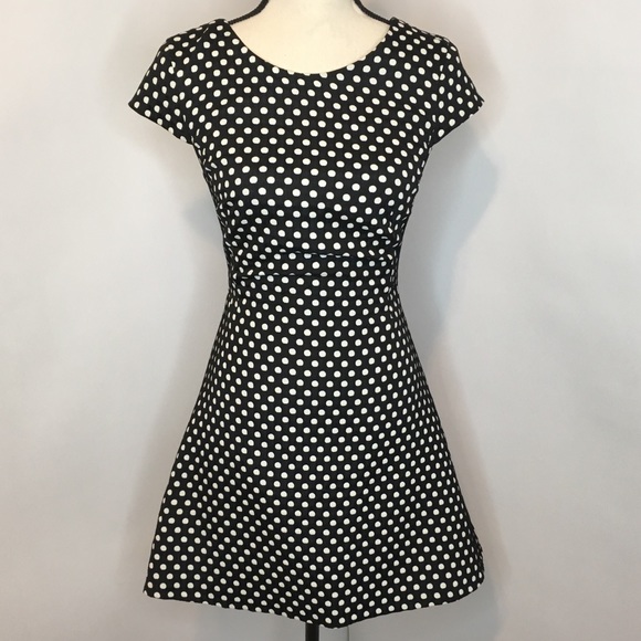 Zara Basic A Line Polka Dot Dress - Picture 1 of 6